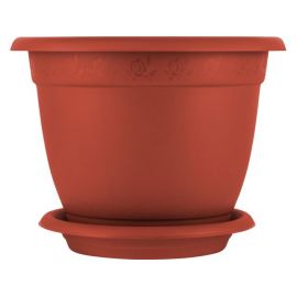Горшок для цветов с подставкой, 2,9 л., Борнео, терракотовый, InGreen, фото 