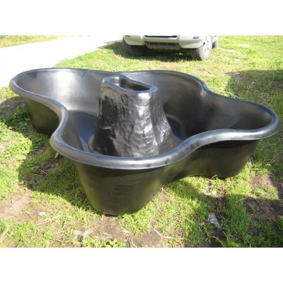 Пруд пластиковый, садовый, Вулкан, 1300л.  Россия, Объем пруда, л: 1300, Цвет пруда: черный, фото , изображение 3