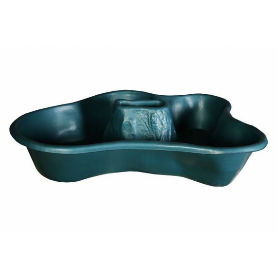 Пруд пластиковый, садовый, Вулкан, 1300л.  Россия, Объем пруда, л: 1300, Цвет пруда: зеленый, фото , изображение 2