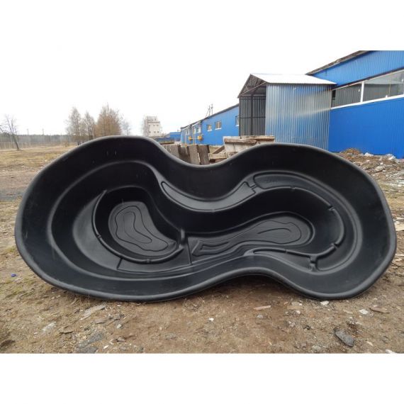 Пруд пластиковый, садовый, 3200 л, Россия, Объем пруда, л: 3200, Цвет пруда: черный, фото , изображение 5