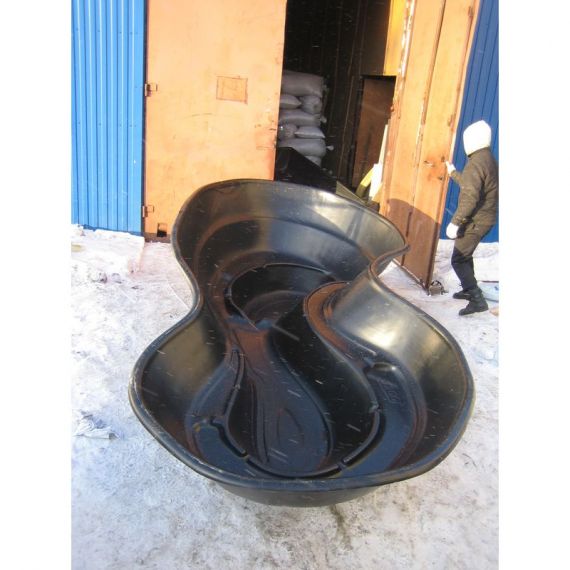 Пруд пластиковый, садовый, 3200 л, Россия, Объем пруда, л: 3200, Цвет пруда: черный, фото , изображение 3