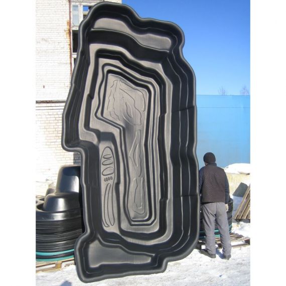 Пруд пластиковый, садовый, 4800л, Россия, Объем пруда, л: 4800, Цвет пруда: черный, фото , изображение 3