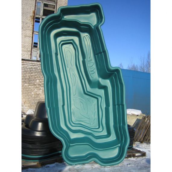 Пруд пластиковый, садовый, 4800л, Россия, Объем пруда, л: 4800, Цвет пруда: зеленый, фото , изображение 3