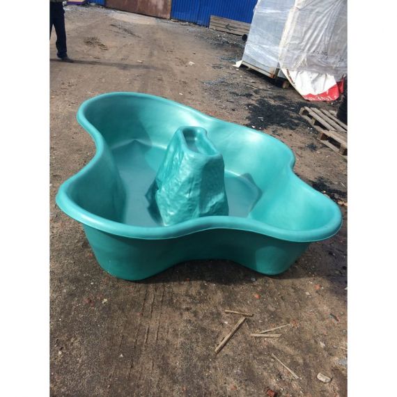 Пруд пластиковый, садовый, Вулкан, 1300л.  Россия, Объем пруда, л: 1300, Цвет пруда: зеленый, фото , изображение 6