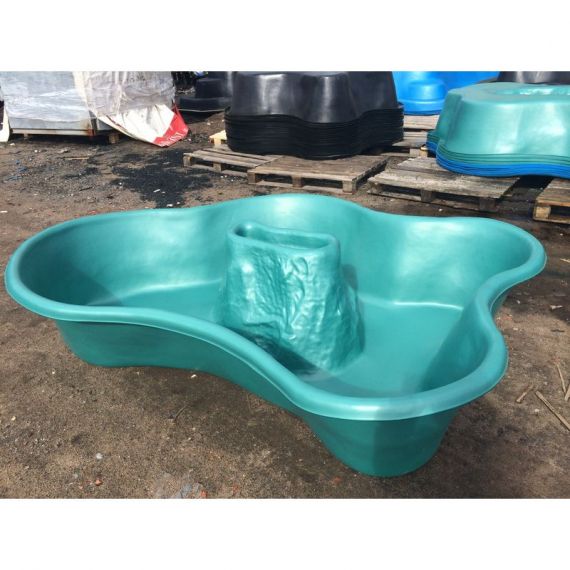 Пруд пластиковый, садовый, Вулкан, 1300л.  Россия, Объем пруда, л: 1300, Цвет пруда: зеленый, фото , изображение 4