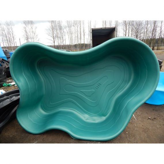 Пруд пластиковый, садовый, 1300 л, Россия, Объем пруда, л: 1300, Цвет пруда: зеленый, фото , изображение 2