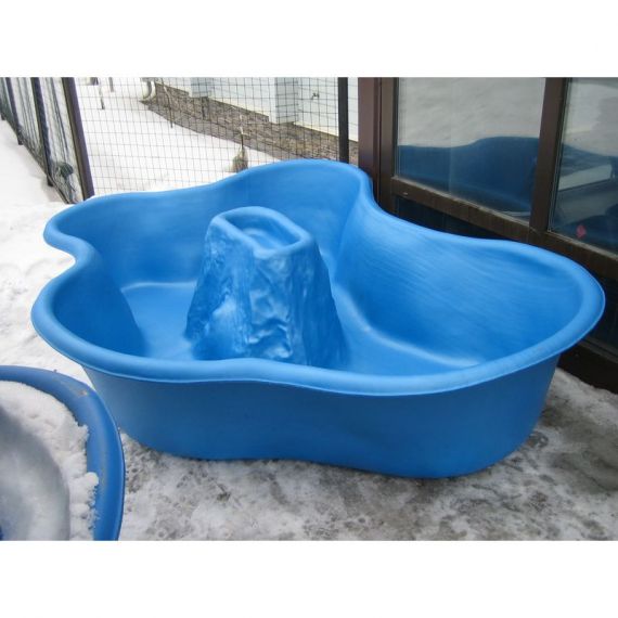 Пруд пластиковый, садовый, Вулкан, 1300л.  Россия, Объем пруда, л: 1300, Цвет пруда: синий, фото , изображение 2