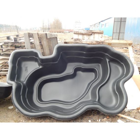 Пруд пластиковый, садовый, 900 л, Россия, Объем пруда, л: 900, Цвет пруда: черный, фото , изображение 4