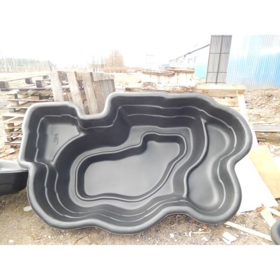 Пруд пластиковый, садовый, 900 л, Россия, Объем пруда, л: 900, Цвет пруда: черный, фото , изображение 3