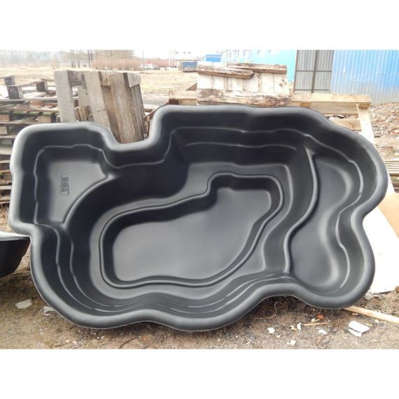 Пруд пластиковый, садовый, 900 л, Россия, Объем пруда, л: 900, Цвет пруда: черный, фото , изображение 2