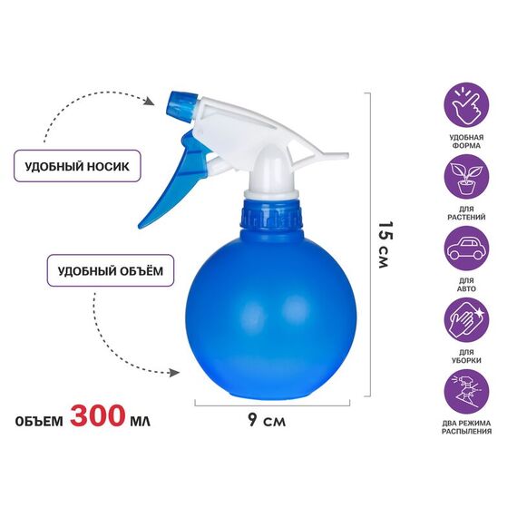 Опрыскиватель ручной 0.3л с пульверизатором, PERFECTO LINEA, фото 