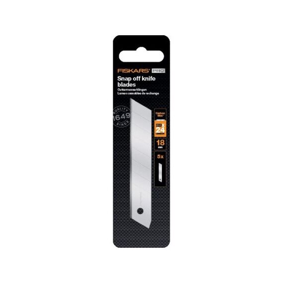 Лезвия сменные для ножа 18 мм 5 шт. CarbonMax FISKARS , фото 