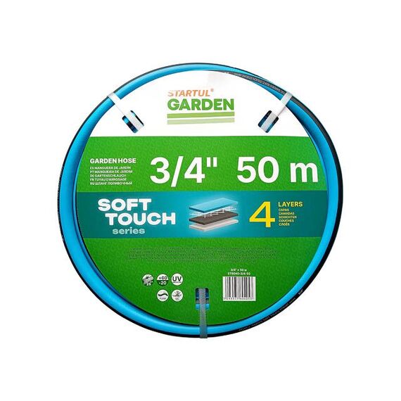 Шланг поливочный 3/4" 50м STARTUL GARDEN SOFT TOUCH (ST6040-3/4-50), фото 