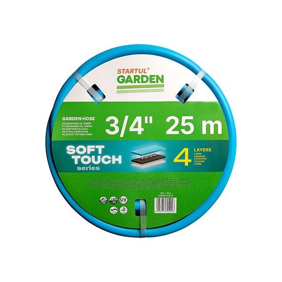 Шланг поливочный 3/4" 25м STARTUL GARDEN SOFT TOUCH (ST6040-3/4-25), фото 