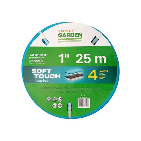 Шланг поливочный 1" 25м STARTUL GARDEN SOFT TOUCH (ST6040-1-25), фото 
