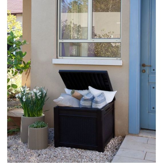 Квадратный сундук-столик Cube Rattan Keter, фото , изображение 2