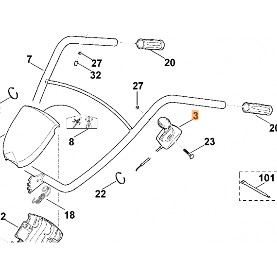 Тросик HB 445,445R газа, фото , изображение 2
