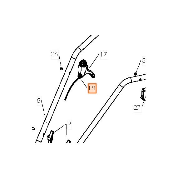 Тросик сцепления в сбореt для 25rs Husqvarna, фото , изображение 2